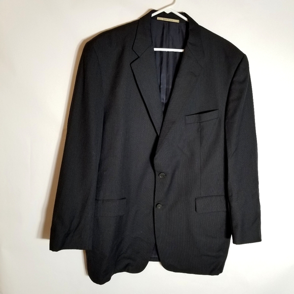 Burberry London Blazer Men's 44R Navy Blue 100% Wool Kensington USA